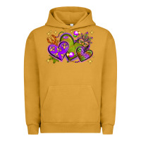 Pigment Peanut Butter Mardi Gras Hearts Urban Hoodie - BundleAndBundleShop