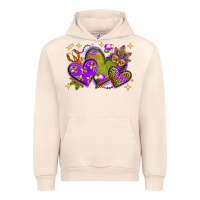 Sandshell Mardi Gras Hearts Urban Hoodie - BundleAndBundleShop