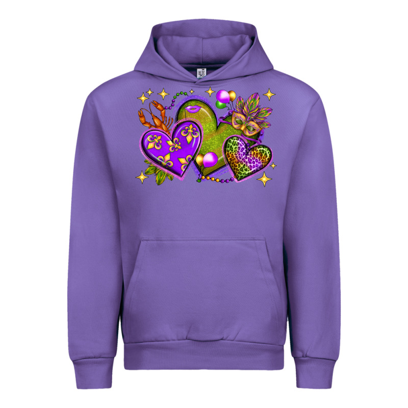 Mardi Gras Hearts Urban Hoodie by BundleAndBundleShop | Teevron
