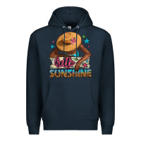 Navy hello sunshine Premium Hoodie - NancyCooperArtShop