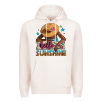 Pale Pink hello sunshine Premium Hoodie - NancyCooperArtShop