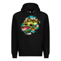 Black west virginia map sunflower cactus serape Premium Hoodie - RanaPortraitStore