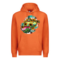 Carrot west virginia map sunflower cactus serape Premium Hoodie - RanaPortraitStore