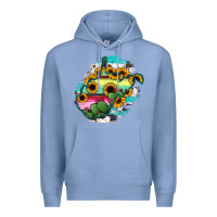 Colony Blue west virginia map sunflower cactus serape Premium Hoodie - RanaPortraitStore