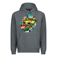 Rock west virginia map sunflower cactus serape Premium Hoodie - RanaPortraitStore