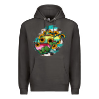 Smoke west virginia map sunflower cactus serape Premium Hoodie - RanaPortraitStore