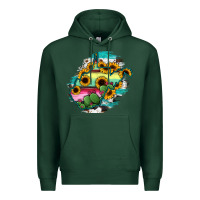 Sports Green west virginia map sunflower cactus serape Premium Hoodie - RanaPortraitStore