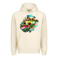 Tofu west virginia map sunflower cactus serape Premium Hoodie - RanaPortraitStore