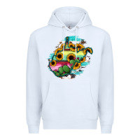 White west virginia map sunflower cactus serape Premium Hoodie - RanaPortraitStore