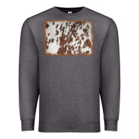 Charcoal Heather cowhide background Premium Sweatshirt - AdoDesignShop