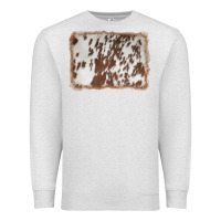 Oatmeal Heather cowhide background Premium Sweatshirt - AdoDesignShop