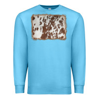 Ocean Blue cowhide background Premium Sweatshirt - AdoDesignShop