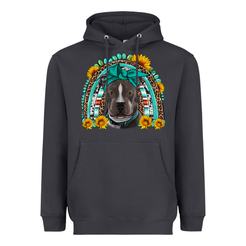 Western Pitbull Rainbow Heavyweight Hoodie by Artiststas | Teevron