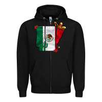 Black mexica oklahama Zipper Hoodie - CowhideDigitalArt