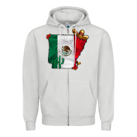Dove Grey mexica oklahama Zipper Hoodie - CowhideDigitalArt