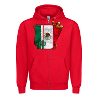 Red mexica oklahama Zipper Hoodie - CowhideDigitalArt