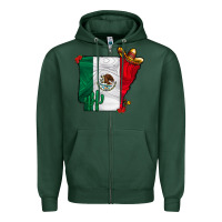 Sports Green mexica oklahama Zipper Hoodie - CowhideDigitalArt