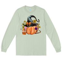 Matcha Kids Pumpkin with Halloween Long Sleeve Tee - texasbilliewilder