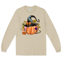 Mushroom Kids Pumpkin with Halloween Long Sleeve Tee - texasbilliewilder
