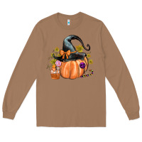 Toasted Coconut Kids Pumpkin with Halloween Long Sleeve Tee - texasbilliewilder