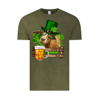 Vintage Olive st. patricks day goat and beer Vintage Tee - RanaPortraitStore