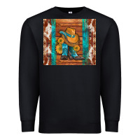 Black cowboy boots turquoise aztec cowhide Premium Sweatshirt - Artiststas