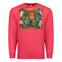 Cardinal cowboy boots turquoise aztec cowhide Premium Sweatshirt - Artiststas