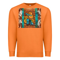 Carrot cowboy boots turquoise aztec cowhide Premium Sweatshirt - Artiststas