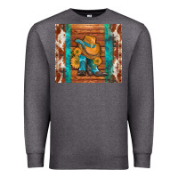 Charcoal Heather cowboy boots turquoise aztec cowhide Premium Sweatshirt - Artiststas