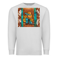 Dove Grey cowboy boots turquoise aztec cowhide Premium Sweatshirt - Artiststas