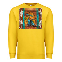 Lemon cowboy boots turquoise aztec cowhide Premium Sweatshirt - Artiststas