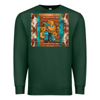 Sports Green cowboy boots turquoise aztec cowhide Premium Sweatshirt - Artiststas