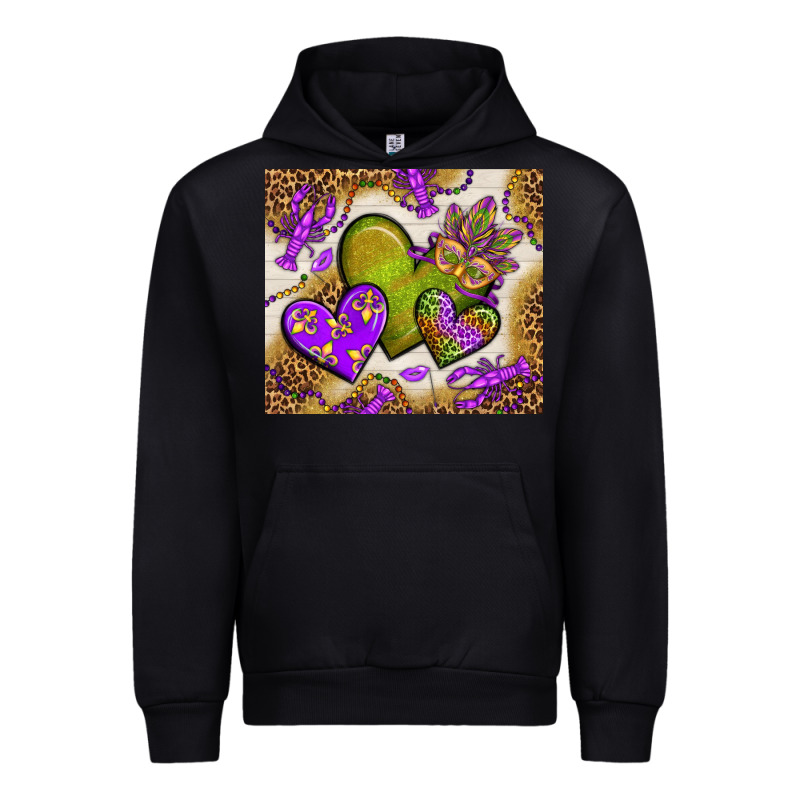 Mardi Gras Hearts Tumbler Bbs Urban Hoodie by BundleAndBundleShop | Teevron