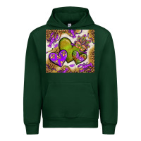 Forest Green mardi gras hearts tumbler bbs Urban Hoodie - BundleAndBundleShop