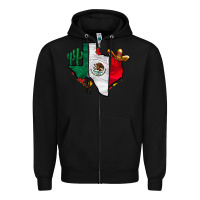 Black mexica texas Zipper Hoodie - CowhideDigitalArt