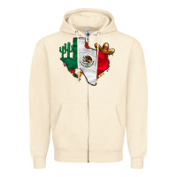 Sandshell mexica texas Zipper Hoodie - CowhideDigitalArt
