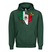Sports Green mexica texas Zipper Hoodie - CowhideDigitalArt
