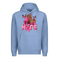 Colony Blue Hope Breast Cancer nails Premium Hoodie - NancyCooperArtShop