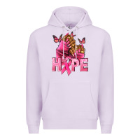 Lilac Hope Breast Cancer nails Premium Hoodie - NancyCooperArtShop