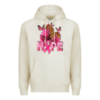 Oatmeal Heather Hope Breast Cancer nails Premium Hoodie - NancyCooperArtShop