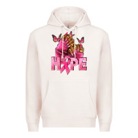 Pale Pink Hope Breast Cancer nails Premium Hoodie - NancyCooperArtShop