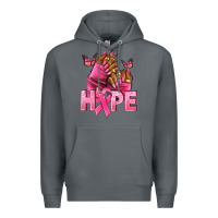 Rock Hope Breast Cancer nails Premium Hoodie - NancyCooperArtShop