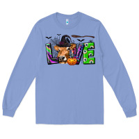 Colony Blue Love Halloween Cow Long Sleeve Tee - texasbilliewilder