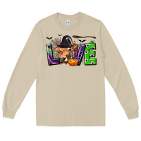 Mushroom Love Halloween Cow Long Sleeve Tee - texasbilliewilder