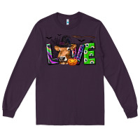 Plum Love Halloween Cow Long Sleeve Tee - texasbilliewilder