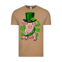 St. Patricks Day Lucky Baby Pig Vintage Tee | Teevron