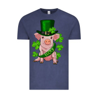 Vintage Denim st. patricks day lucky baby pig Vintage Tee - RanaPortraitStore