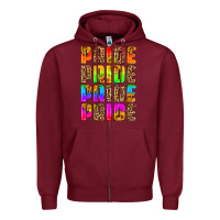 Burgundy pride pride pride pride Zipper Hoodie - HRA Design Shop