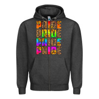 Charcoal Heather pride pride pride pride Zipper Hoodie - HRA Design Shop