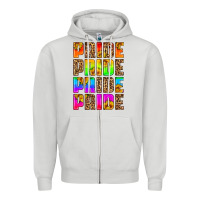 Dove Grey pride pride pride pride Zipper Hoodie - HRA Design Shop